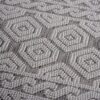 Guros - 2' X 8' Geometric Indoor / Outdoor Area Rug - Gray / White - Image 4