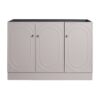 Modern Freestanding Bathroom Vanity With 3 Soft Close Cabinet Doors, Excluding Sink - Khaki - Image 3