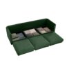 Elegant Chenille Sofa With Storage Seat And Cylindrical Backrest Contemporary 3 Seater Couch - Green - Image 15