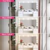 47.2" Vanity Desk With Large Mirror, 3 Colour Lighting Modes, Adjustable Brightness, Dresser With 3 Drawers & 2 Vertical Cabinets, Makeup Vanity Table For Women & Girls - White - Image 7
