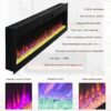 60" Electric Fireplace, Recessed And Wall Mounted Fireplace - Antique Black - Image 6