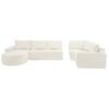 Oversized Modular Sofa Cloud Sectional Sofa Set Upholstered Couches U - Shaped Sofa With Deep Seat For Living Room - Beige - Image 20