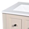 Bathroom Vanity With Ceramic Sink, Bathroom Vanity Cabinet With 2 Drawers, Wooden Bathroom Sink Cabinet - Beige / Green - Image 20