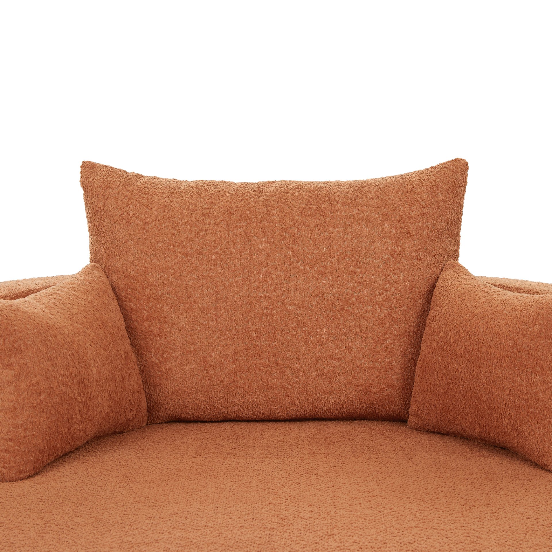 360° Swivel Chair Accent Barrel Chair Swivel Round Sofa Chair With 3 Removable Pillows For Living Room, Office And Hotel - Orange Red - Image 21