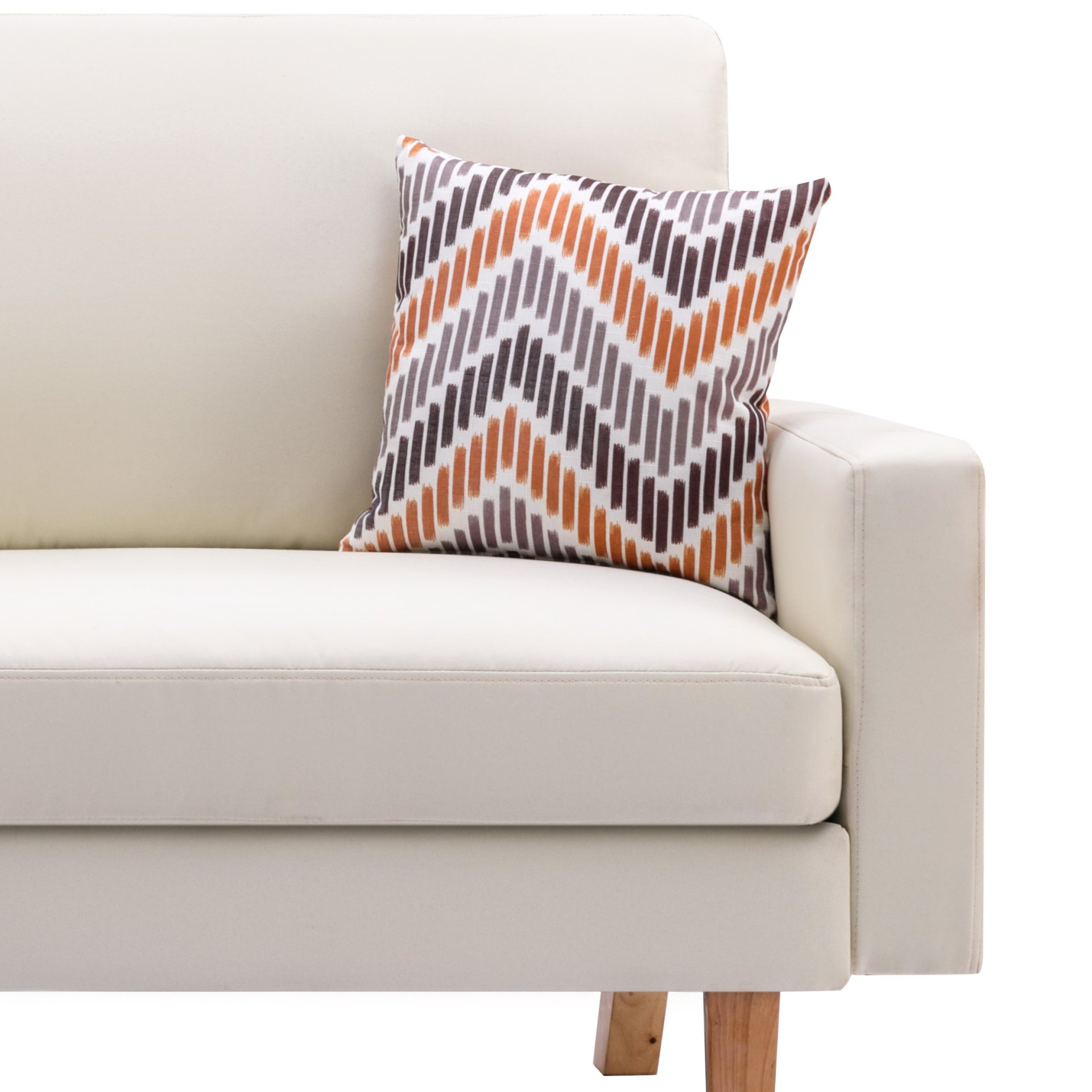 Bahamas - Sofa With 2 Throw Pillows - Beige - Image 5