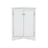 Triangle Bathroom Storage Cabinet With Adjustable Shelves, Freestanding Floor Cabinet For Home Kitchen - White - Image 16