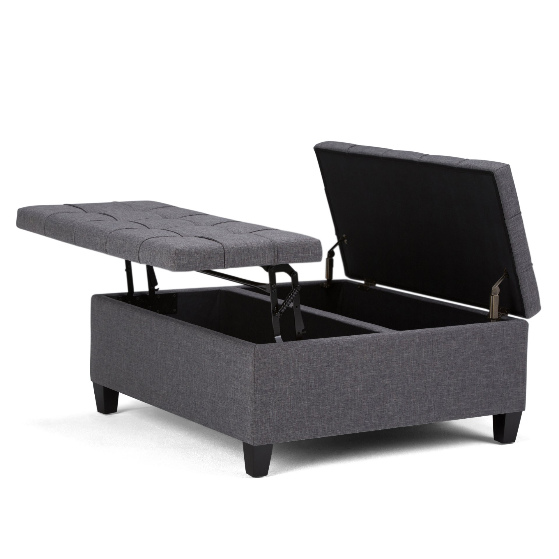 Harrison - Coffee Table Storage Ottoman - Slate Gray - Image 7