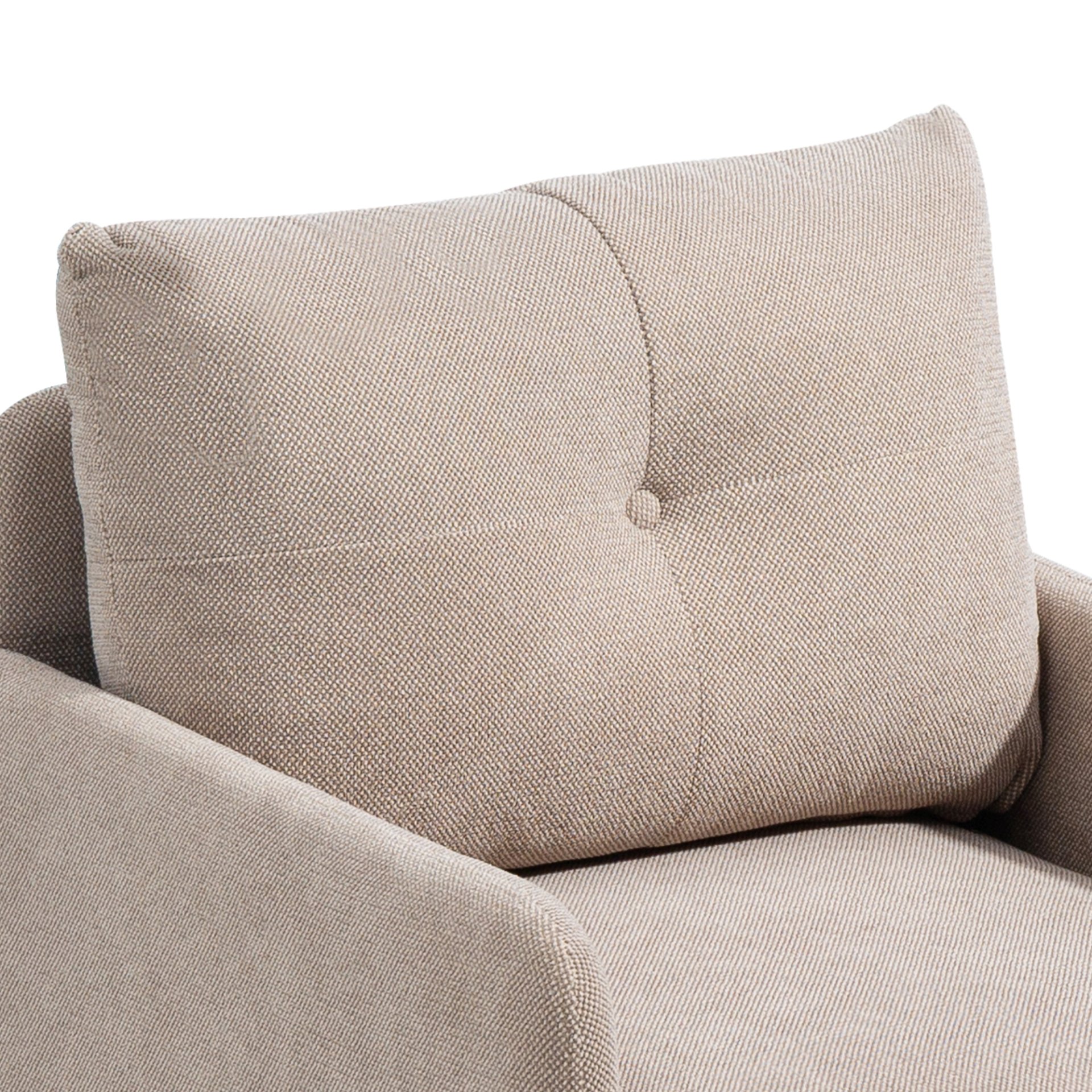 Modern Accent Chair With Metal Legs, Comfy Club Fabric Armchair For Living Room, Bedroom - Coffee - Image 10