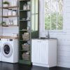 Murphy - Laundry Multifunctional Cabinet With Faucet And Stainless Steel Sink - White - Image 8