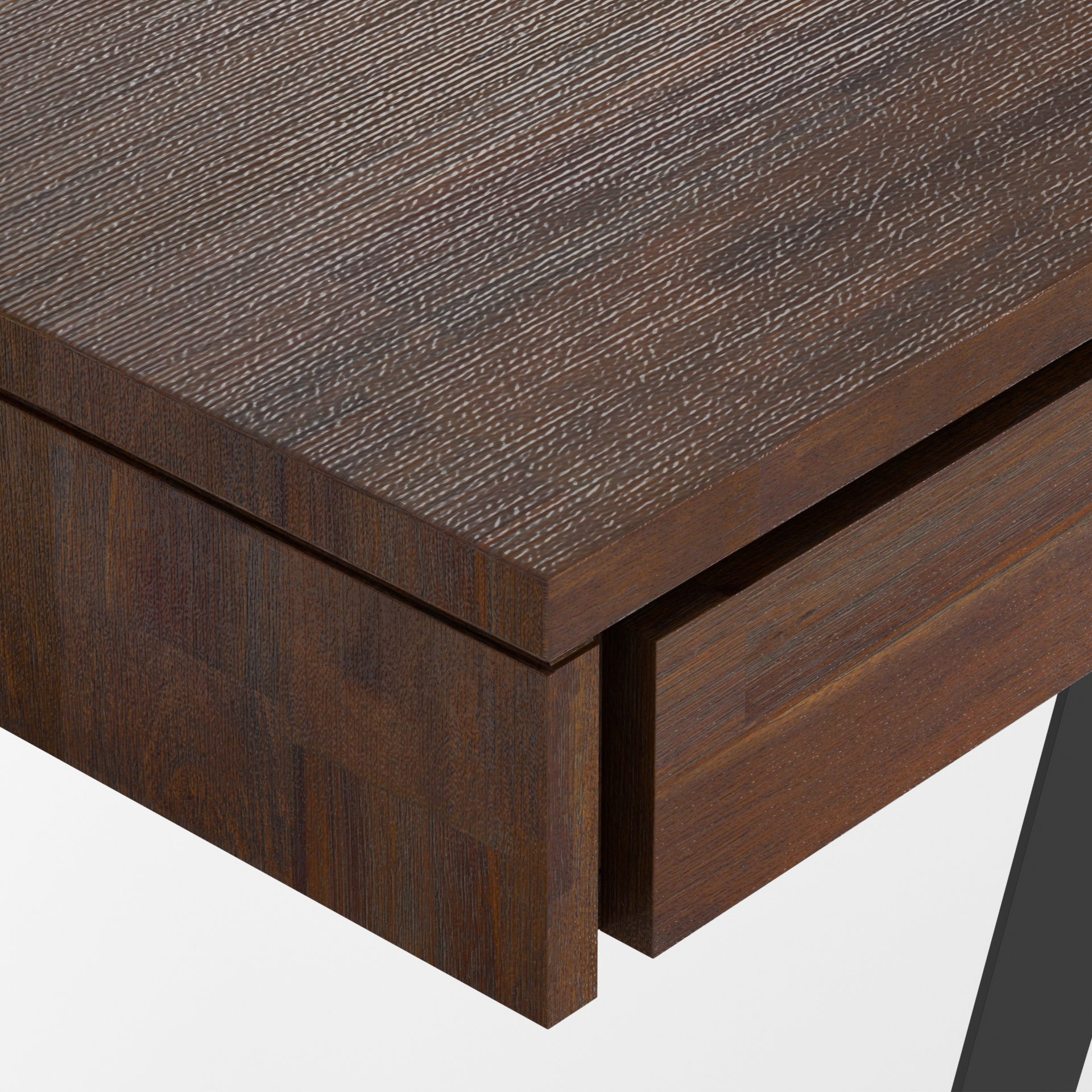 Lowry - Large Desk - Distressed Charcoal Brown - Image 5