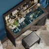 Makeup Vanity Table, Makeup Table With Large Mirror And LED Light Strip, Brightness Adjustable, Dressing Table Desk With 3 Drawers, Vanity Desk For Women (With Stool) - Black - Image 3
