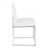 Fuji - Contemporary High Back Dining Chair (Set of 2) - White - Image 3