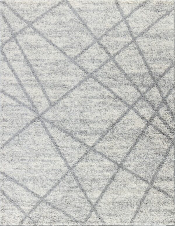 Loft Shag - 7'10" X 9'10" Polypropylene, Shaggy Area Rug - Gray