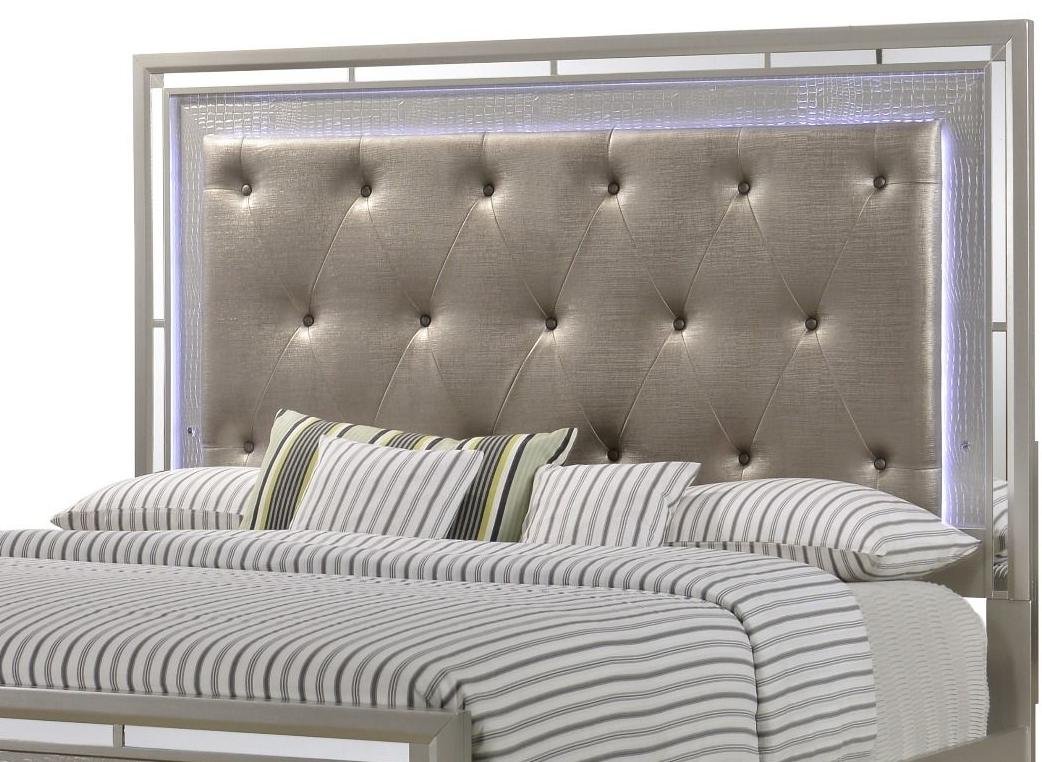 Alana - Queen Bed - Silver Champagne - Image 5