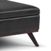 Owen - Square Coffee Table Storage Ottoman - Distressed Black - Image 3