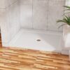 Shower Base Anti Slip Center Drain Single Threshold 32" X 48" - White - Image 2