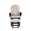 Mason - Glider And Ottoman Espresso Wood - Latte Fabric - Image 7