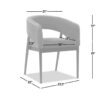 Mirah - Modern Open Barrel Dining Chair - Eggshell White - Image 15