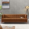 Mara - Tufted Sofa - Cognac / Tan - Image 4
