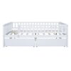 Full Size Daybed Bed With Two Drawers - White - Image 9