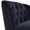 Velvet Chaise Lounge, Button Tufted Right Arm Facing Lounge Chair With Nailhead Trim For Living Room - Black - Image 7