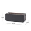 Contemporary Outdoor 40, 000 Btu Propane Fire Pit - Dark Gray - Image 3