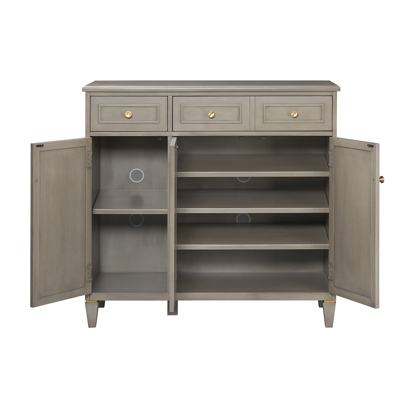 Dauphin - Handpainted Entryway Storage Cabinet - Gray Cashmere - Image 8