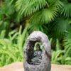 Decorative Tabletop Water Fountain With Sitting Buddha And LED Light, For Indoor Outdoor - Gray - Image 7