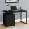 Computer Desk, Home Office, Laptop, Left, Right Set-Up, Storage Drawers, Work, Contemporary, Modern - Black - Image 3