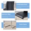 Luxurious And Minimalist Chair Covers, 2 High Elasticity Dining Chairs Metal Arched Legs - Black / Silver - Image 6