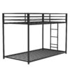 Adam - Twin Over Twin Bunk Bed - Black Metal - Image 5
