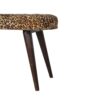 Leopard Print Deep Button Bench - Walnut - Image 8