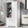 Tall Bathroom Storage Cabinet, With Two Doors And Drawers, Adjustable Shelf, MDF Board - White - Image 10