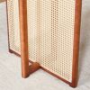 Style Dining Table With Imitation Rattan Design For Dining Room Living Room Office - Walnut - Image 6