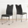 Modern Dining Chair (Set of 2), Upholstered With Cloth And Electroplated Metal Legs For Home Furniture - Charcoal Gray - Image 4