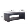Modern Coffee Table With Beaded Trim, Solid Finish, Contemporary Living Room Accent Furniture - Black - Image 3
