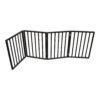 Pet Gate Dog Gate For Doorways, Stairs Or House Freestanding, Folding - Dark Brown - Image 7