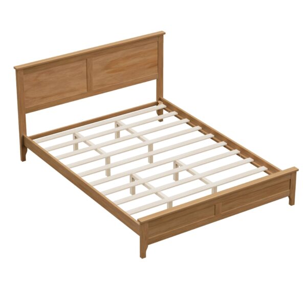 Queen Size Platform Bed With Sturdy Slats Support, Seadrift - Seadrift