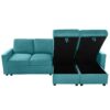 Convertible U Shaped Sectional Sofa With Storage Chaise Lounges & USB Ports - Teal - Image 21
