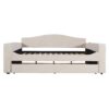 Full Size Upholstered Daybed With Storage Armrests, Trundle And Latest Integrated Bluetooth Audio System, Teddy Fleece - Beige - Image 19