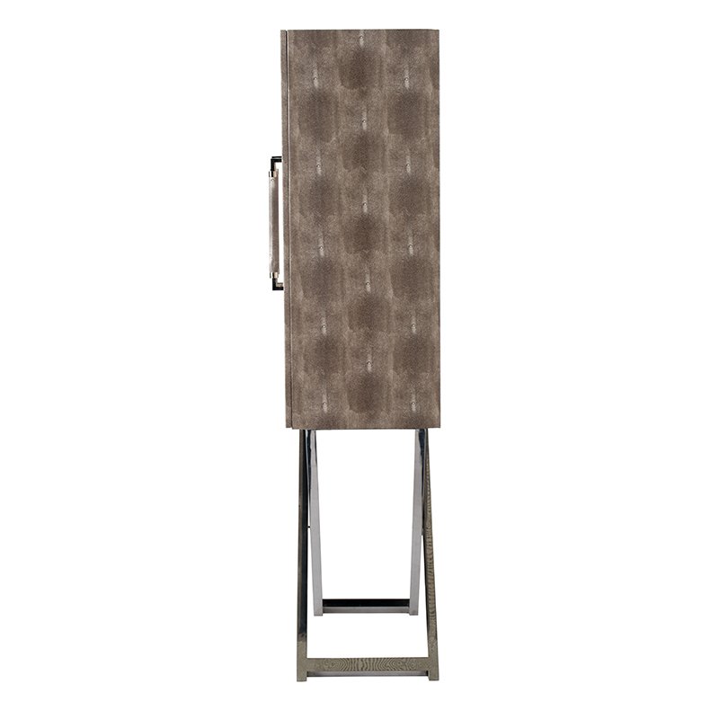 Cabinet - Silver - Faux Leather - Image 6