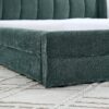 Modern Queen Size Upholstered Bed Frame With And Headboard - Blue / Green - Image 7