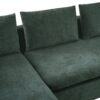 Elegant Chenille L Shaped Sofa With Wooden Storage Compartment - Green - Image 14