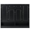 Sleek And Modern Shoe Cabinet With Adjustable Shelves, Space Saving Design Side Board For Various Sizes Of Items - Black - Image 9