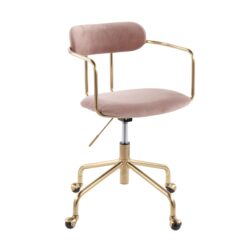 Demi - Contemporary Office Chair - Gold / Pink