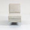 Modular Sectional Sofa Armless Seat Module, Corduroy Sectional Couch, Single Couch Modular Armless Accent Chair With Back Cushion - Beige - Image 4