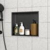 Stainless Steel Shower Niche 15" X 13" With Corrosion Resistance - Gunmetal Black - Image 5
