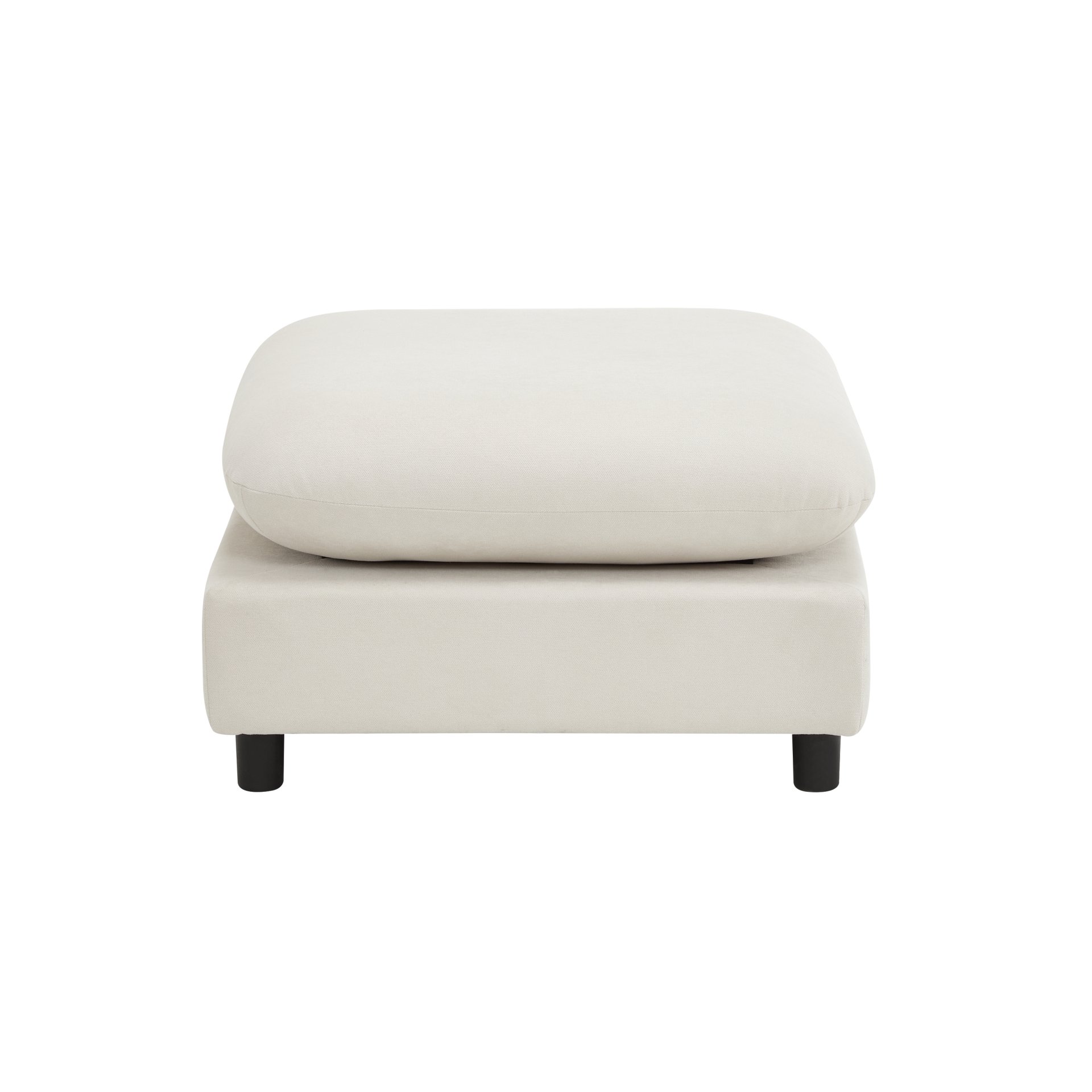 3 Piece L Shaped Modular Free Combination Sectional Sofa Couch With Ottoman - White - Image 11