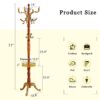 Modern Crabapple Hanger With Resin Stainless Steel Multifunctional Storage Rack - Wood - Image 3