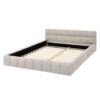 Modern Queen Size Upholstered Bed Frame With Headboard Thick - Beige - Image 9